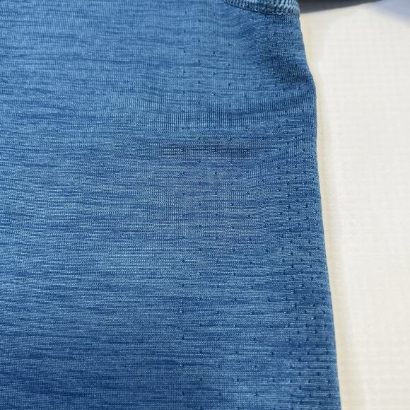 Lululemon Metal Vent Tech Polo Shirt Mens XL Blue Short Sleeve Mesh Silverescent - Picture 3 of 15